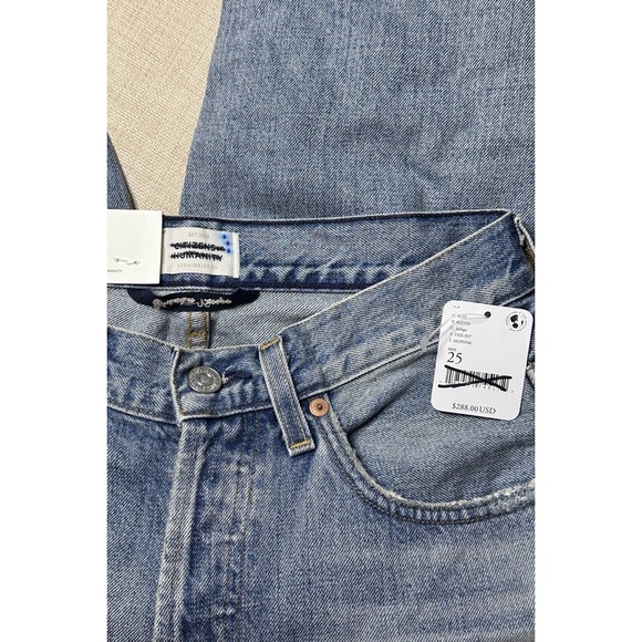 Free People x Citizens of Humanity Elle V Front Distressed Wide-Leg Jeans $288 - Picture 8 of 8